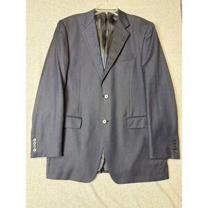 Joseph Abboud Loro Piana Super 120s Wool Blazer Mens 40L Charcoal Grey 2 Button